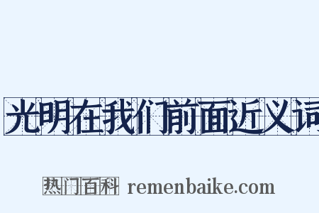 光明在我们前面近义词是什么意思的图片
